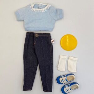 Kimberly Tomy 1981‎ Jeans Outfit Hang Ten Jeans Sweater Shoes Socks Frisbee